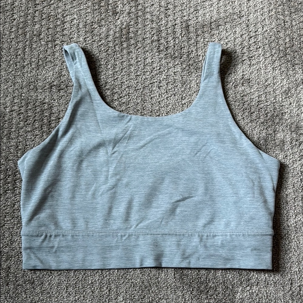 Nike Blue Fitted Crop Sports Bra